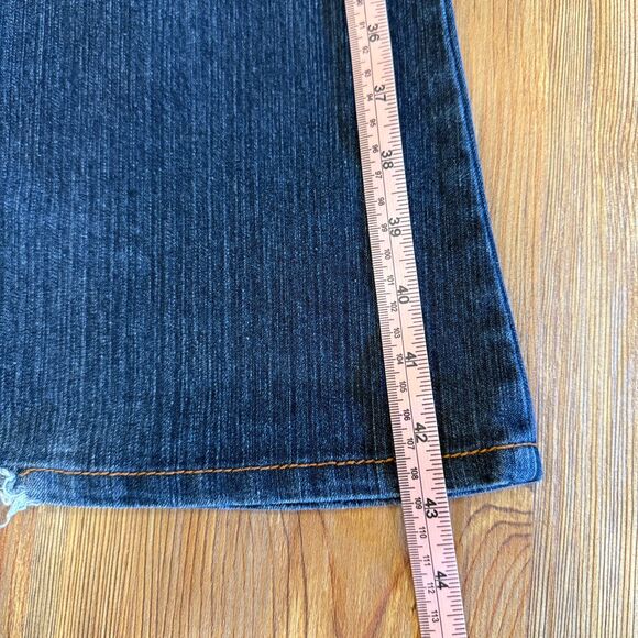 SO Y2K Low-Rise Dark Wash Flare Jeans - Size 7 Long - Picture 5 of 7